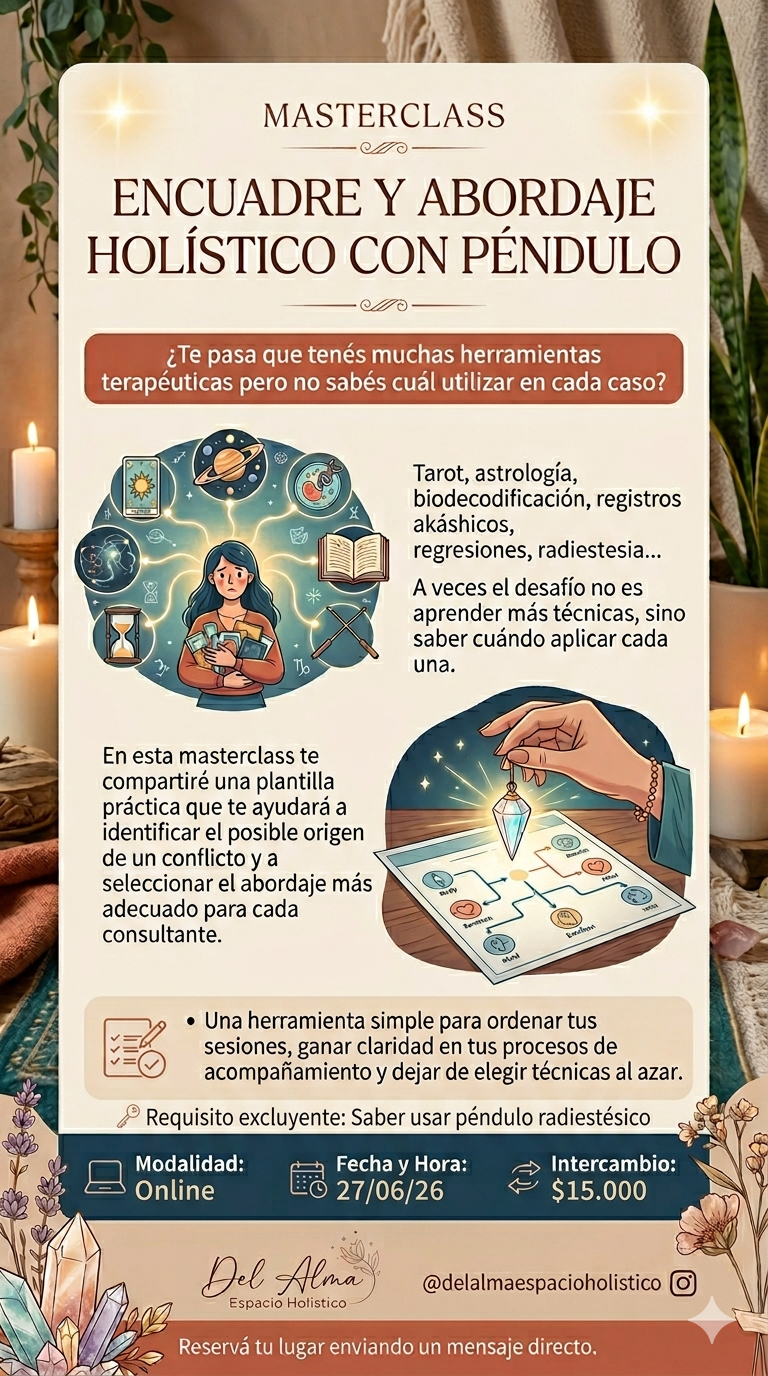 ENCUADRE Y ABORDAJE HOLISTICO CON PENDULO